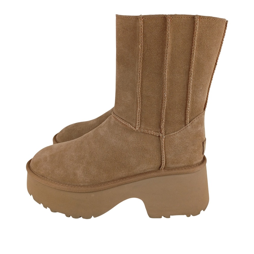 UGG Skyview Mid Chestnut Suede Platform Lug Sole Boots 1158313 Womens 9